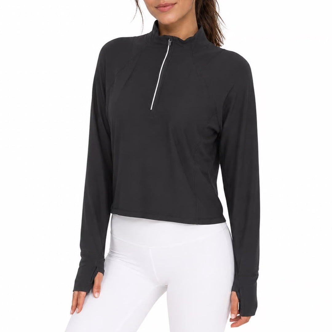 DSG Womens Run Meet & Greet 1/2 Zip Pure Black Pullover XXL
