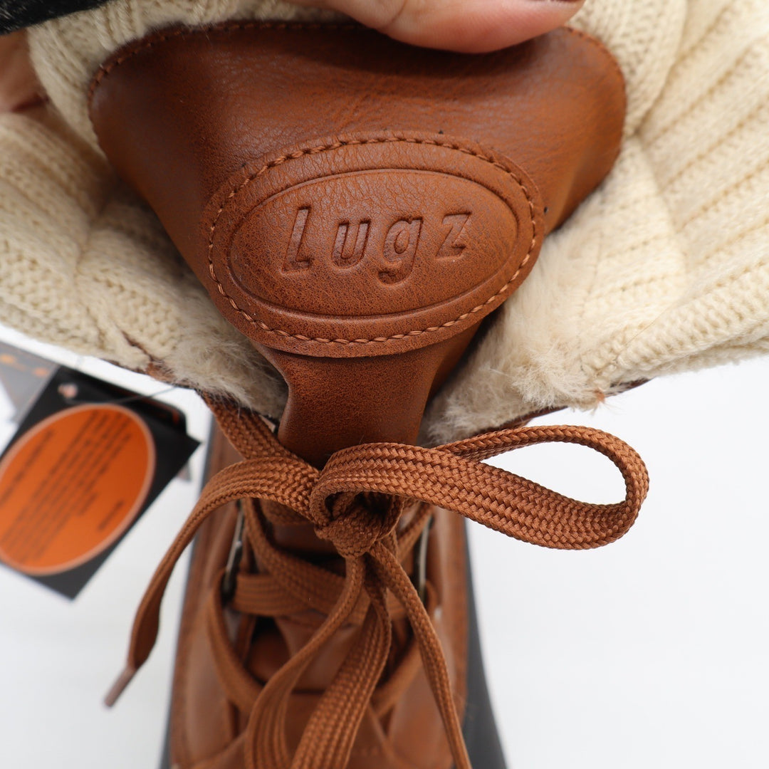 Lugz Duck Boots Womens 8 Tallulah Brown Black Water Resistant Faux Fur New