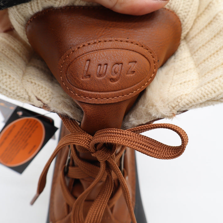 Lugz Duck Boots Womens 8 Tallulah Brown Black Water Resistant Faux Fur New