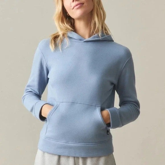 American Giant Midweight Hoodie Womens XS Blue Fleece Cotton Kangaroo Pocket