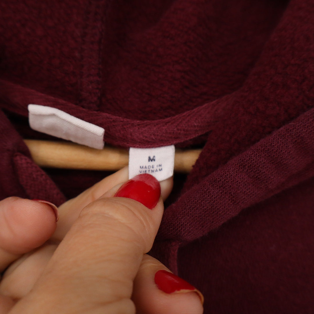 Gap Arch Logo Pullover Hoodie Burgundy Maroon Navy Blue Medium