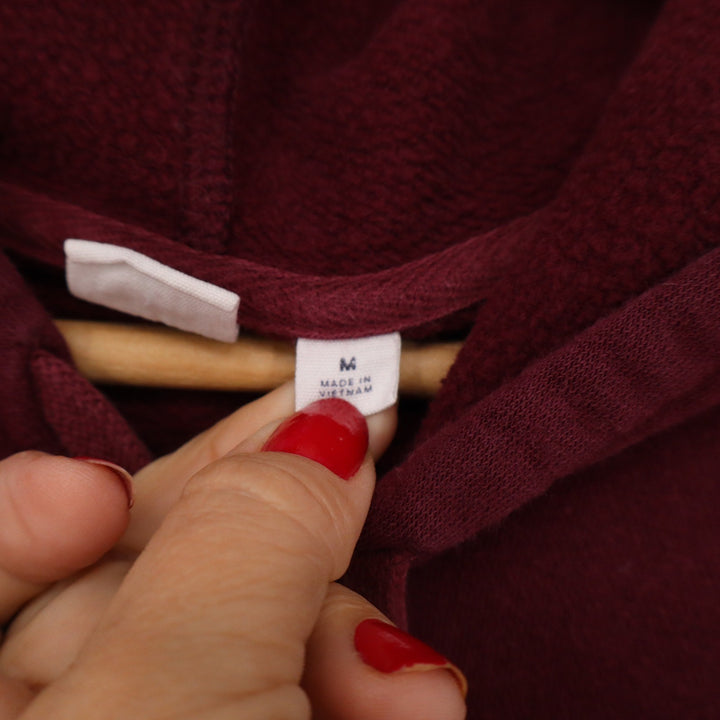 Gap Arch Logo Pullover Hoodie Burgundy Maroon Navy Blue Medium