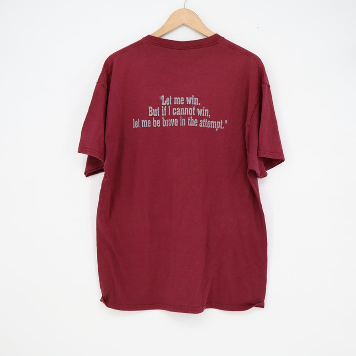 Jerzees Dri-Power Team Brandywine Graphic T-Shirt Maroon XL Short Sleeve Quote
