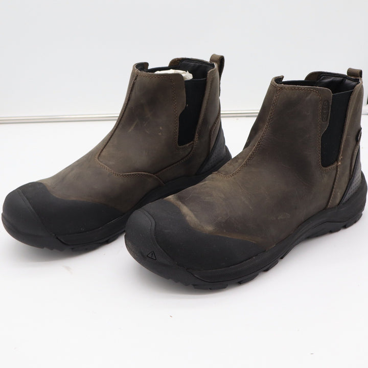 KEEN Anchorage III Waterproof Chelsea Boots Mens 13 Dark Earth Black