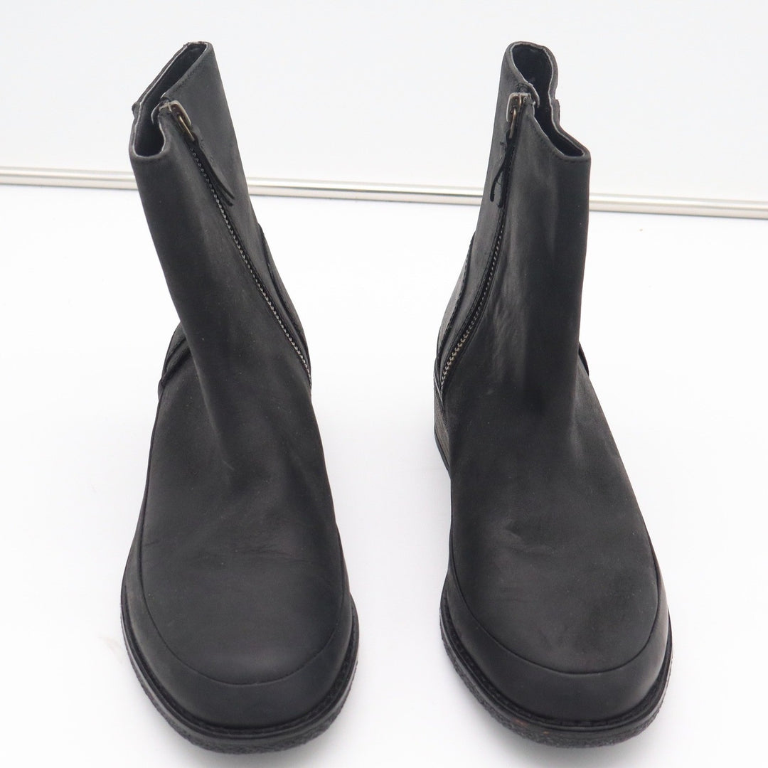 Sperry Top-Sider Black Leather Ankle Boots Womens 8.5 Zip Block Heel