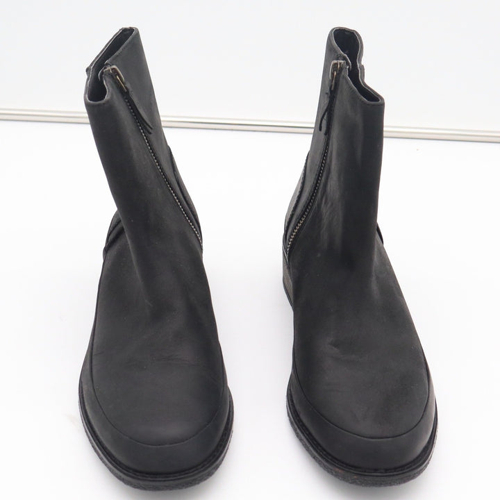Sperry Top-Sider Black Leather Ankle Boots Womens 8.5 Zip Block Heel