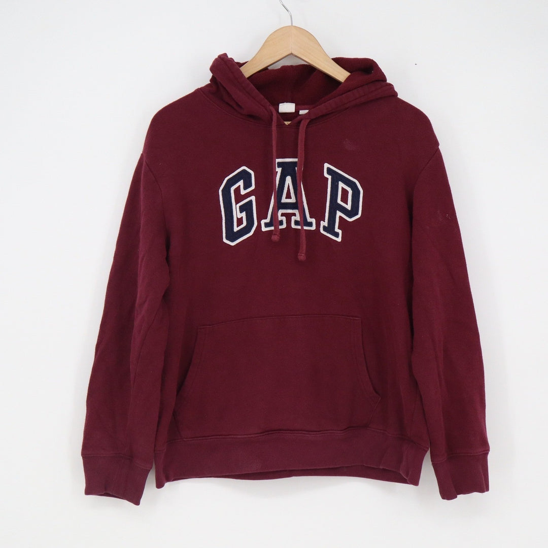 Gap Arch Logo Pullover Hoodie Burgundy Maroon Navy Blue Medium