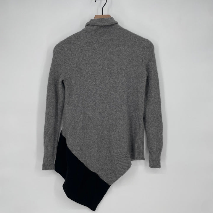 Saks Fifth Avenue Cashmere Asymmetrical Turtleneck Sweater Size SP