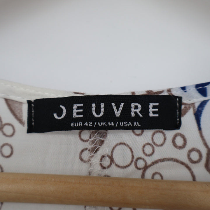 Jeuvre Mini T Shirt Dress Womens XL Multicolor Medallion Geometric Print Viscose