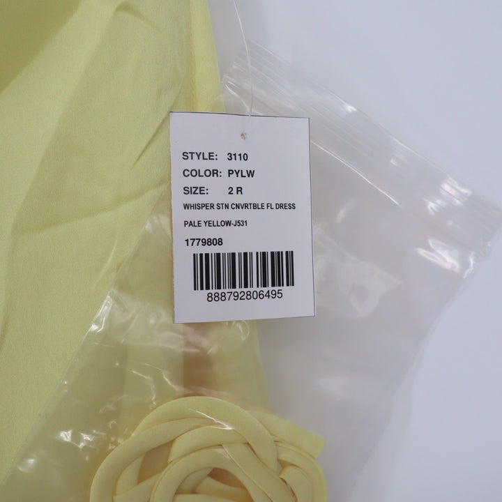Dessy Collection Draped Satin Grecian Column Gown With Convertible Straps Size 2