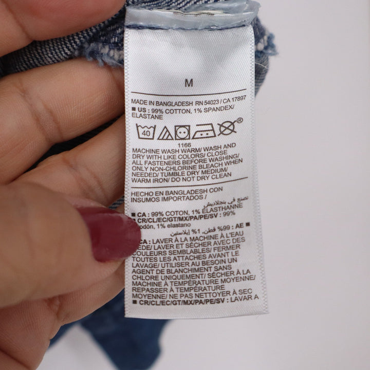 Old Navy Women's Medium Wash Denim Belted Field Jacket Blue Size M