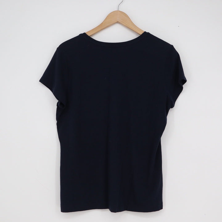 Banana Republic Timeless Tee Navy Blue Cotton Modal Stretch Short Sleeve Shirt L