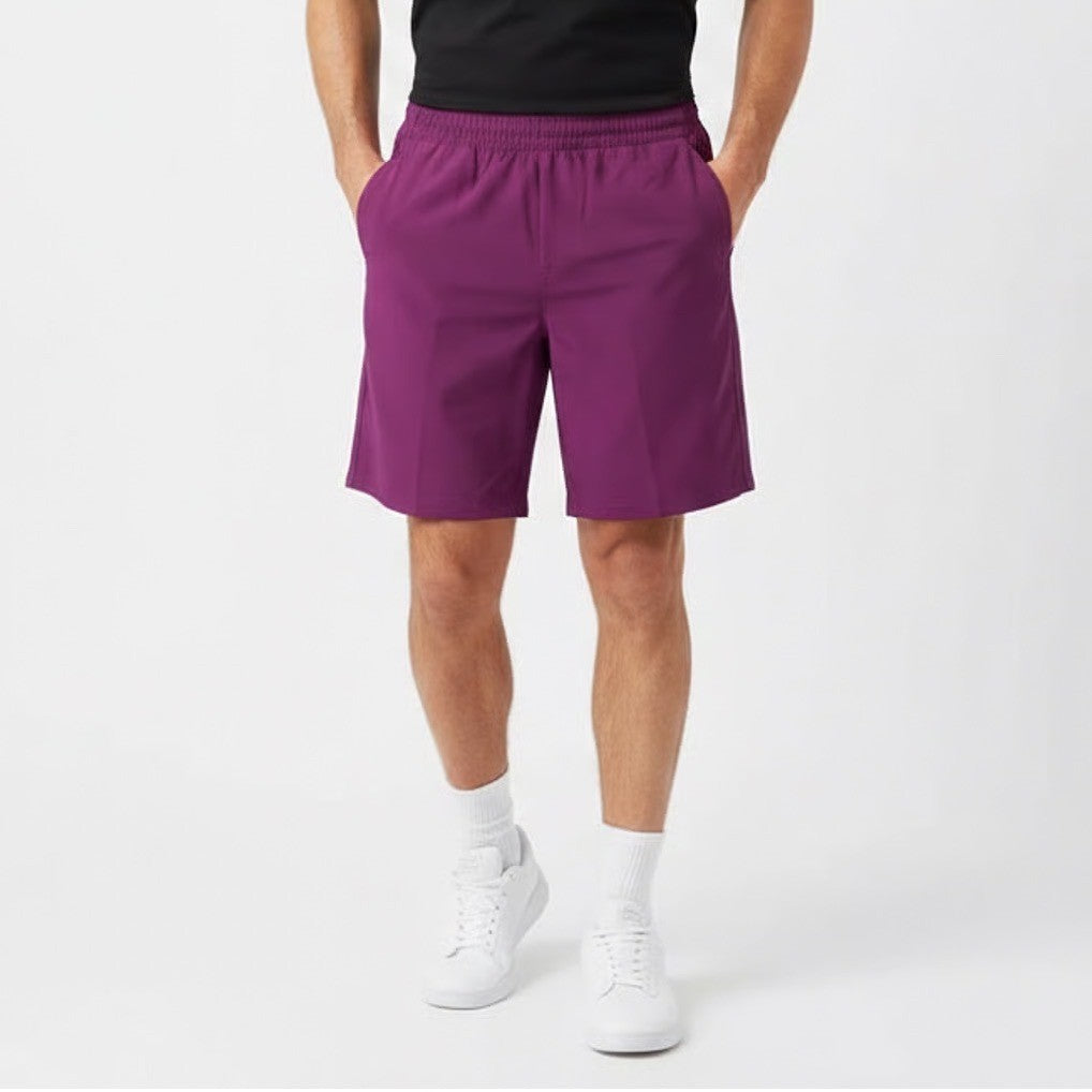 VRST Mens All-In Lined Training Shorts Black Cherry Purple 7 Inch Small NEW