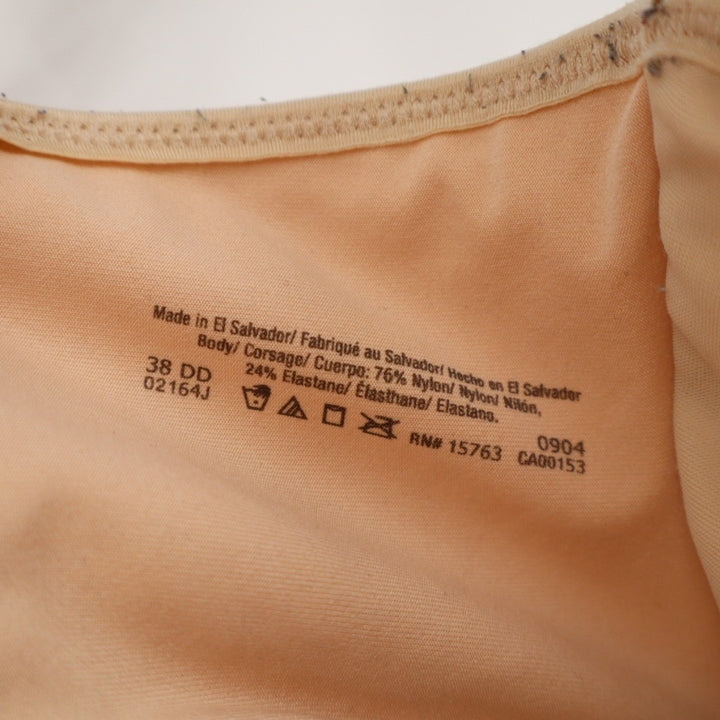 Hanes Balconette Bra Womens 38DD Nude Stretch Unlined Adjustable Strap Underwire