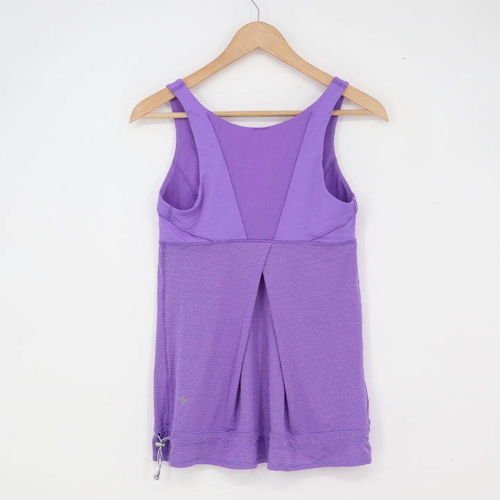 Lululemon Tank Top Womens Athletic Purple Mesh Cinch Hem Excellent