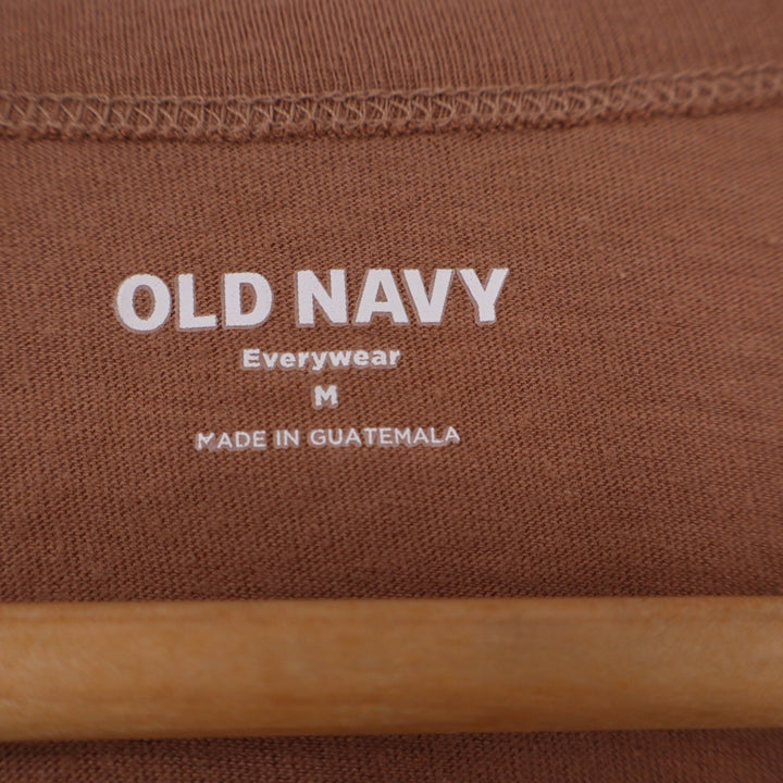 Old Navy Everywear Mens Medium Brown Short Sleeve Crew Neck Cotton T-Shirt Solid