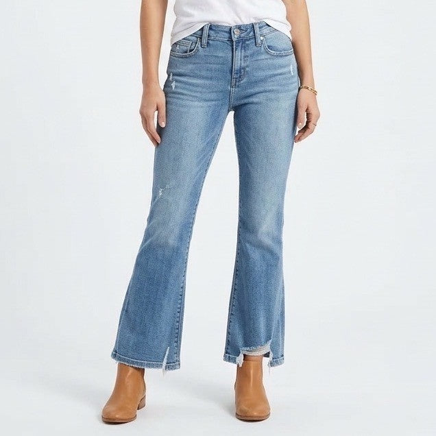 KanCan Essentials Bootcut jeans Womens 7/27 Blue Denim Cotton Stretch Distressed