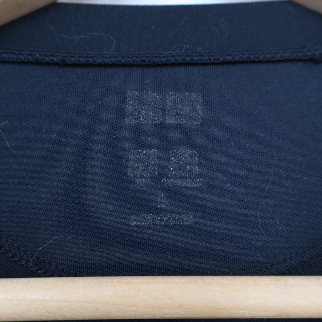 Uniqlo AIRism Mens Long Sleeve Crewneck T-Shirt Navy Blue Large