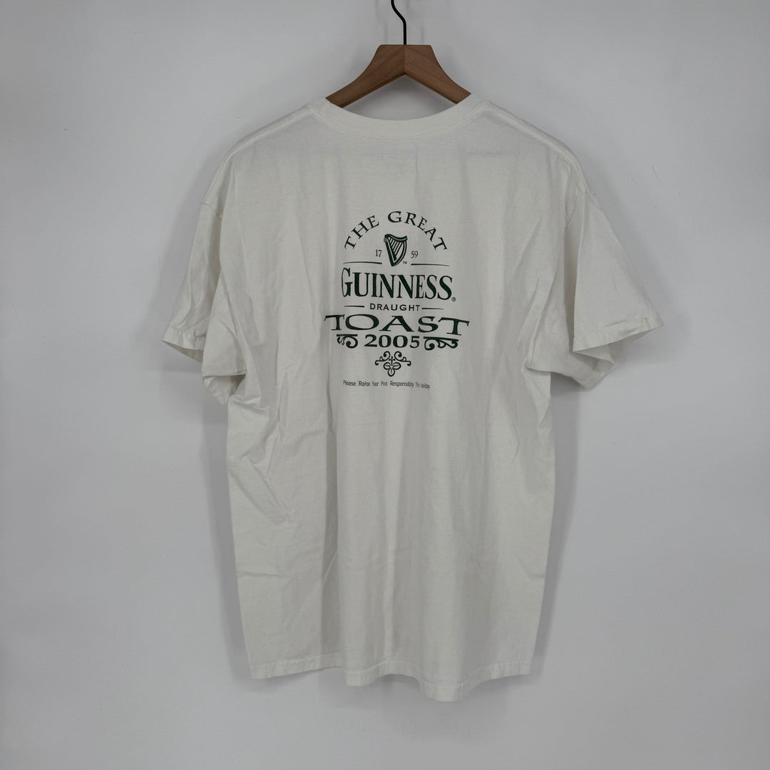 Guinness Draught Toast 2005 White T Shirt XL Hanes Authentic