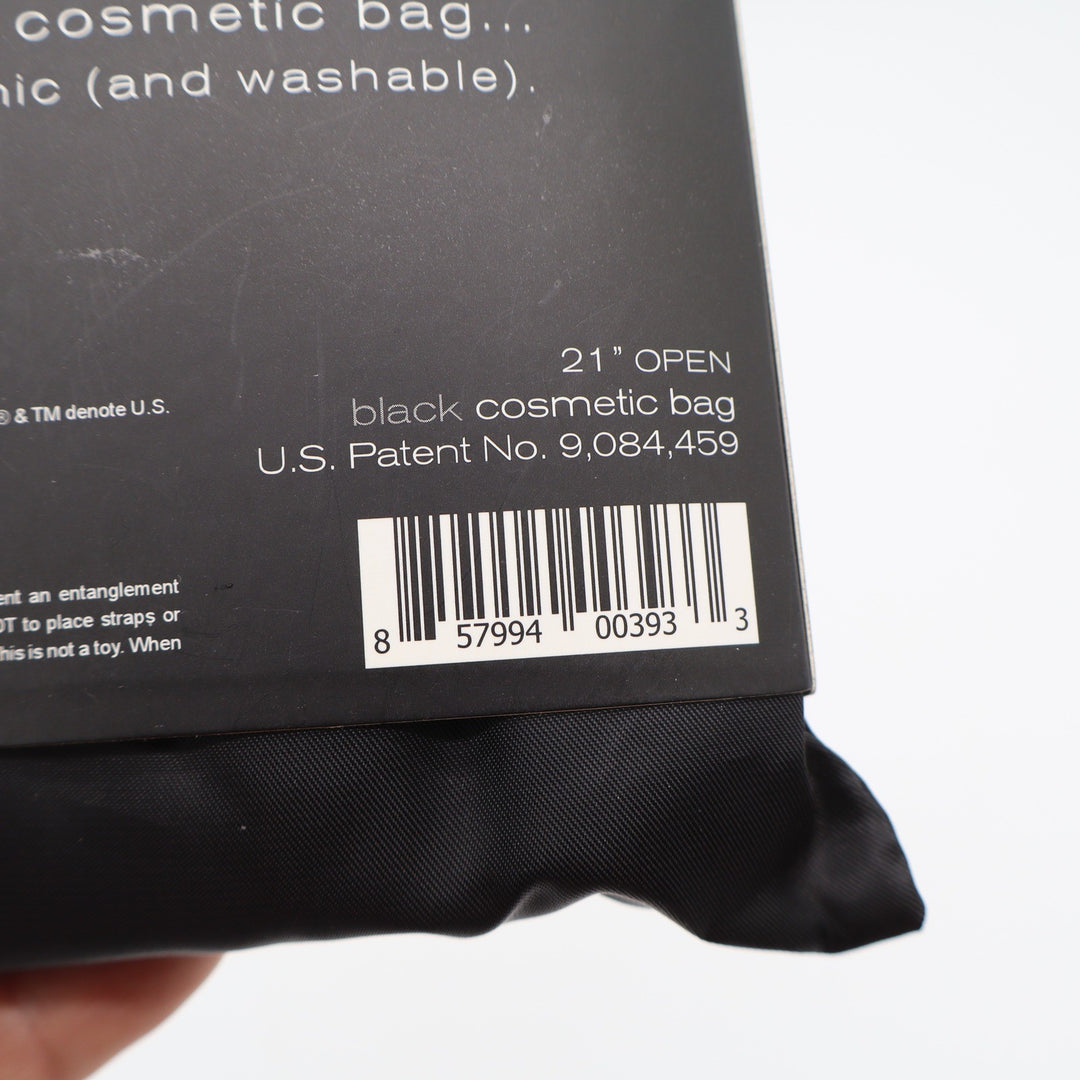 Lay-n-Go Cosmetic Bag Unisex OS Cosmo Plus Black Washable Travel Pouch NEW