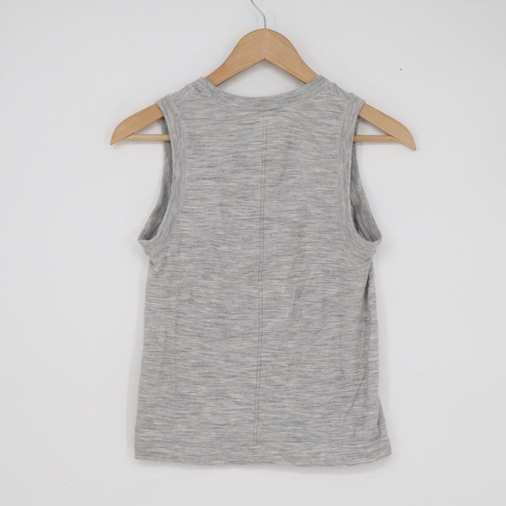 Athleta Womens Grey Wool Blend Sleeveless Crew Neck Performance Tank Top Size S