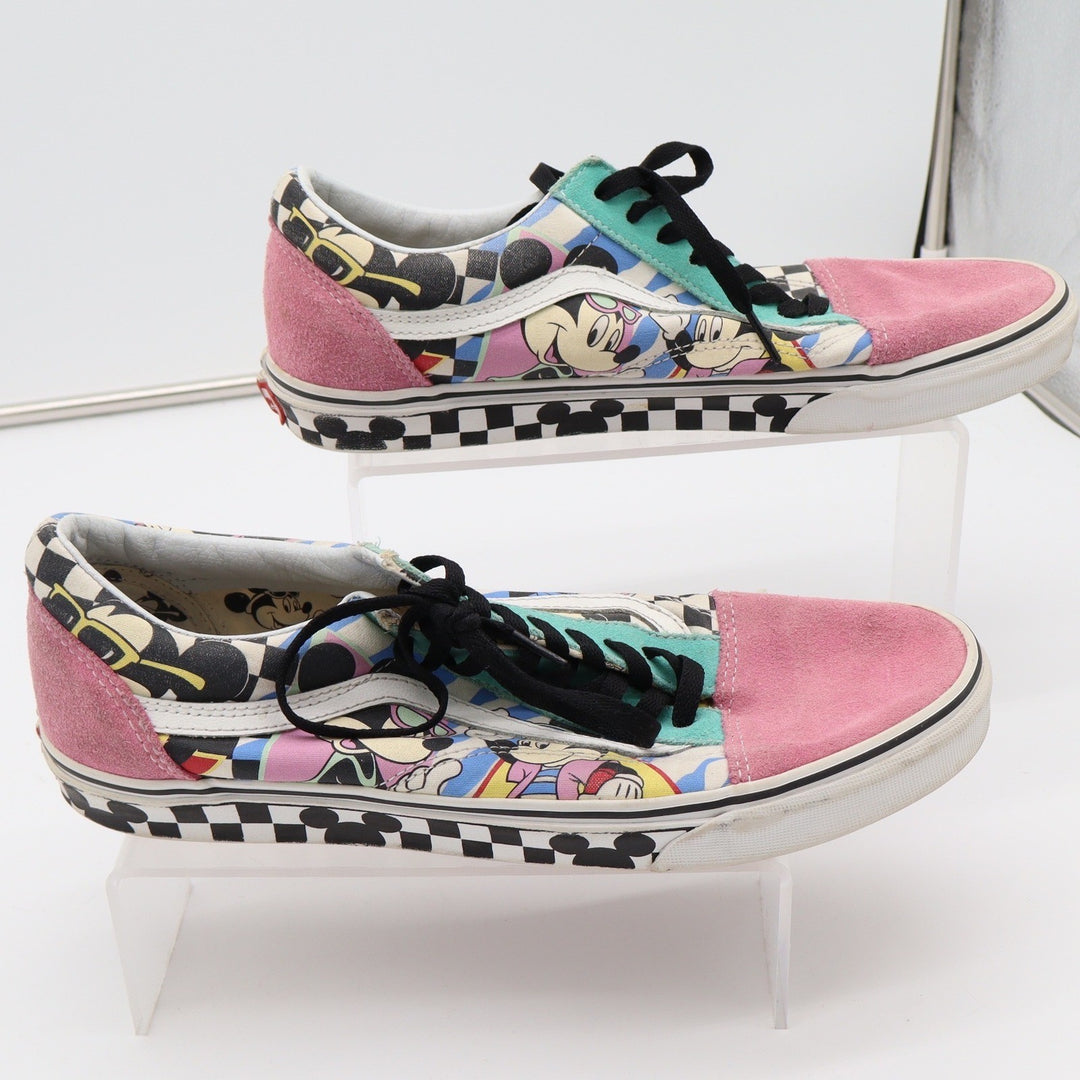 Vans Old Skool Disney Mickey Mouse 90th Anniversary Pink Teal Mens 11.5
