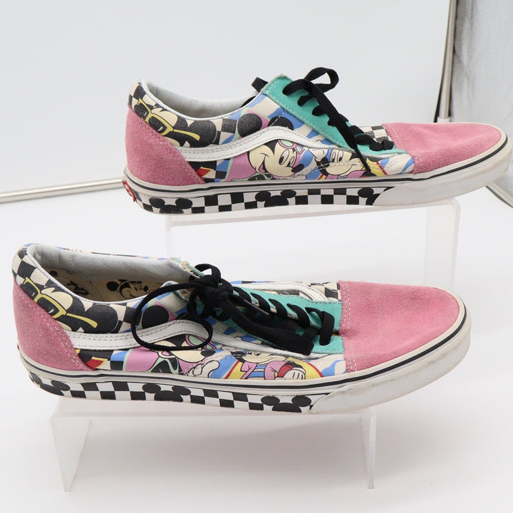 Vans Old Skool Disney Mickey Mouse 90th Anniversary Pink Teal Mens 11.5
