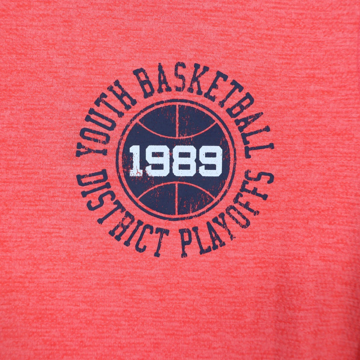 DSG Boys Large 14-16 Pieced Graphic Movement Tee Cabana Coral Basketball 1989