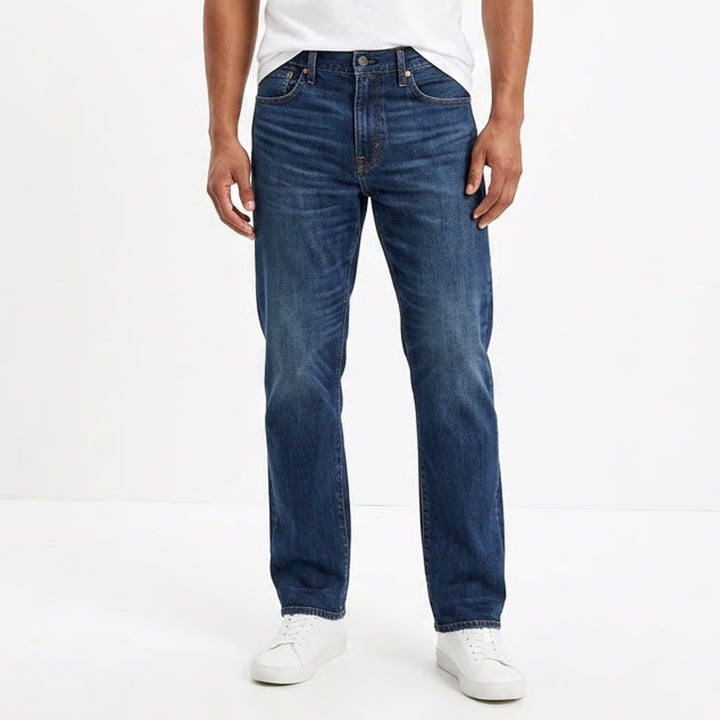 American Eagle Mens Dark Wash Straight Leg Jeans 33x32 Blue Cotton