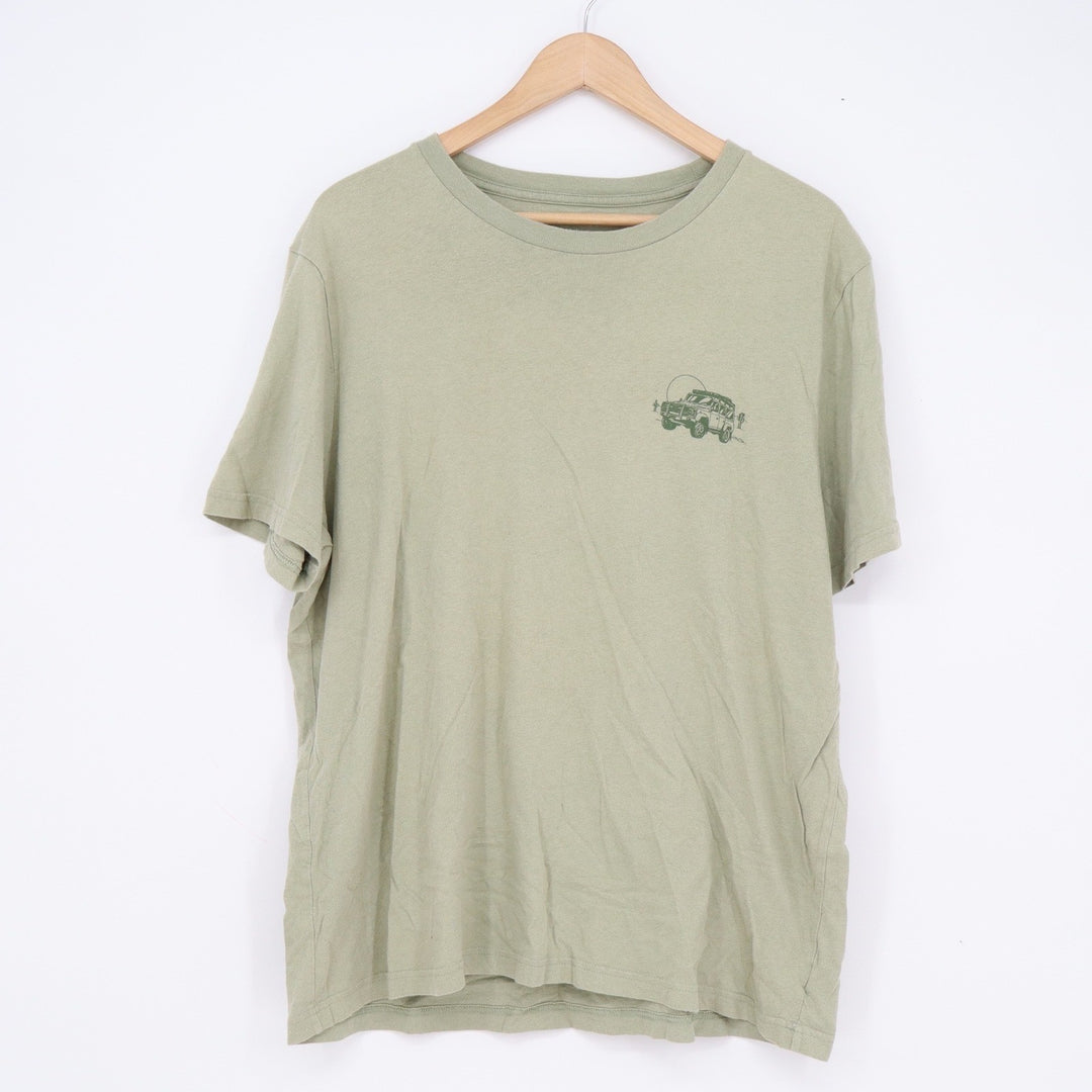 Old Navy Mens Large Sage Green Get Out There Desert Graphic T-Shirt 100% Cotton