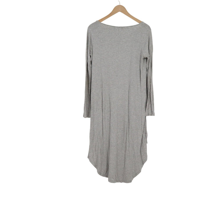 Forever 21 Womens Large Heather Grey Long Sleeve High Low Tunic Dress