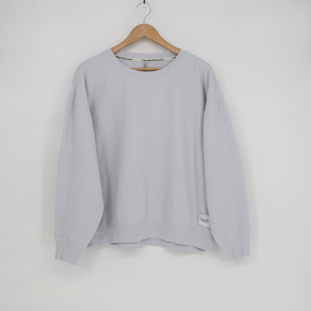 Calvin Klein Performance Sweatshirt Womens Large Purple Long Sleeve Crew Neck