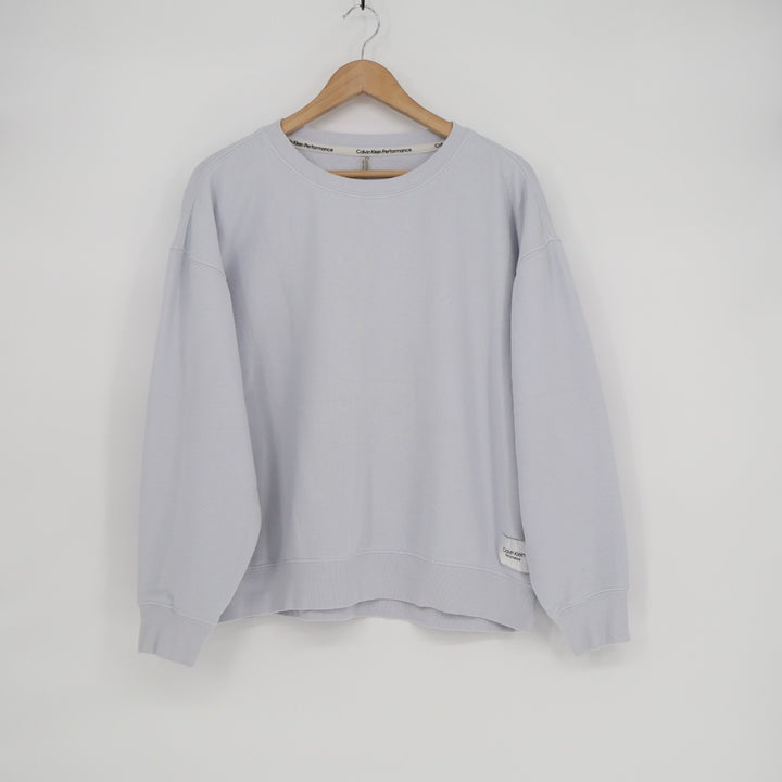 Calvin Klein Performance Sweatshirt Womens Large Purple Long Sleeve Crew Neck