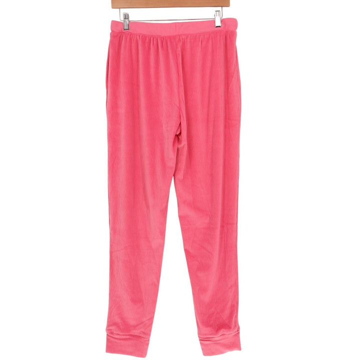 Roudelain 2-PC Pajamas Set Womens M Pink Stretch Fleece Sleepwear Henley Neck