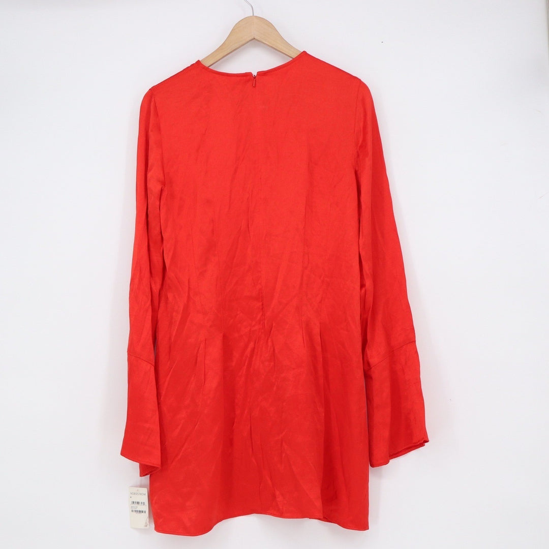 Treasure & Bond x Something Navy Red Long Sleeve Mini Dress Size M