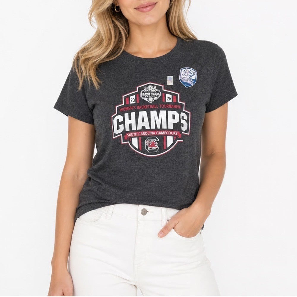 Blue 84 South Carolina Gamecocks 2024 Womens Basketball Champs T-Shirt Small