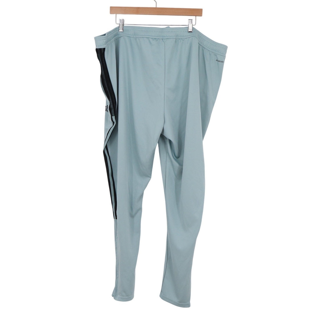 Adidas Mens 4XL Primegreen Tiro Track Pants Blue Grey Black Stripe