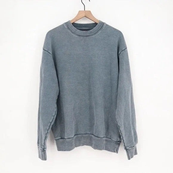 American Giant American Vintage Sweatshirt Unisex S Blue Cotton Fleece Lined