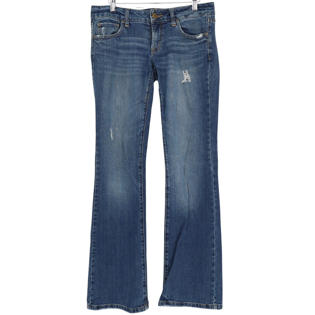 American Eagle Outfitters Jeans Womens 6L Blue Denim Stretch Distressed Straight