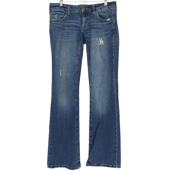 American Eagle Outfitters Jeans Womens 6L Blue Denim Stretch Distressed Straight