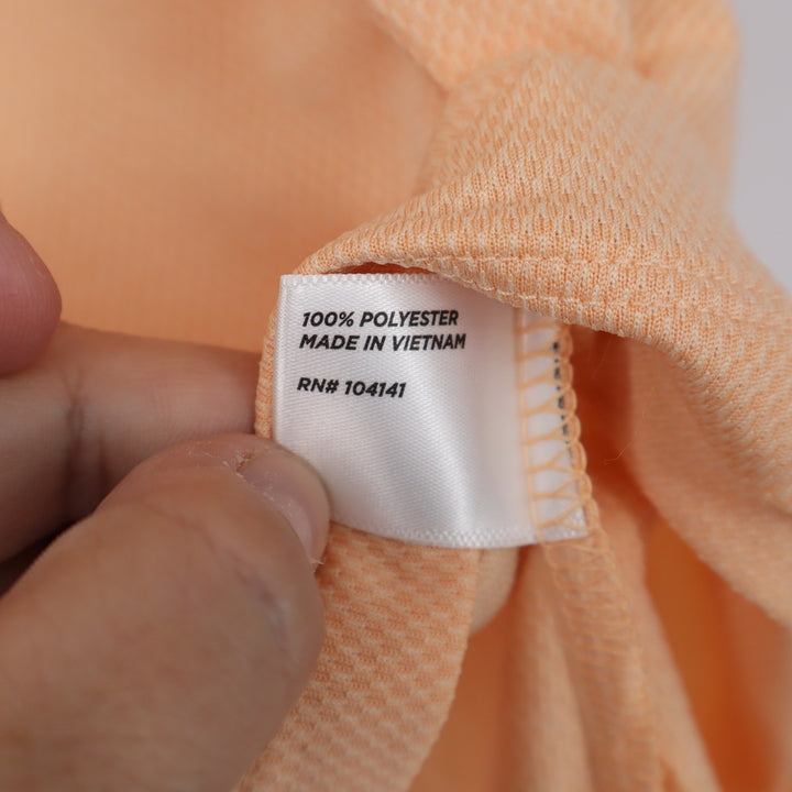 Walter Hagen Clubhouse Scallop Sleeveless Polo Shirt Peach Fuzz Womens XS New