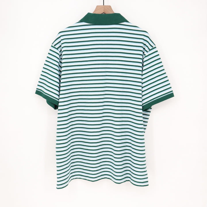 Walter Hagen Clubhouse Stripe Pique Polo Mens XXL Blue Green Golf Shirt