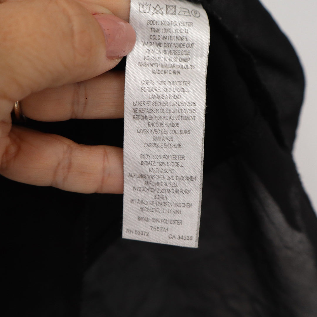 French Connection Black Short Sleeve Layered Chiffon Hem Top XS 765ZM