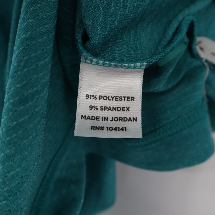 Walter Hagen Mens P11 Birdseye Polo Shirt Aqua Blue Heather Athletic Fit S