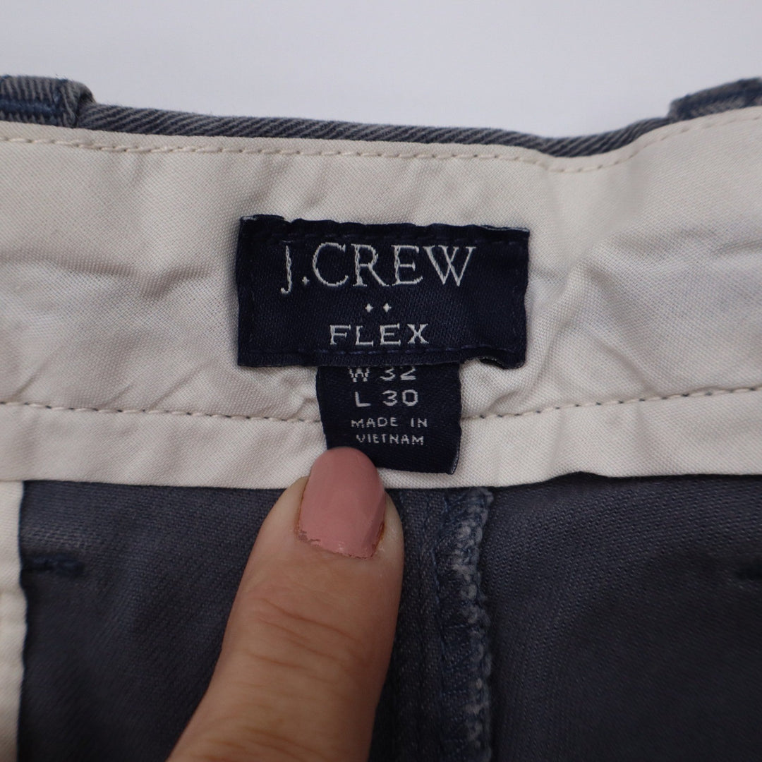 J.Crew Flex Slim Fit Chino Pants Mens 32x30 Gray Cotton Stretch Trousers