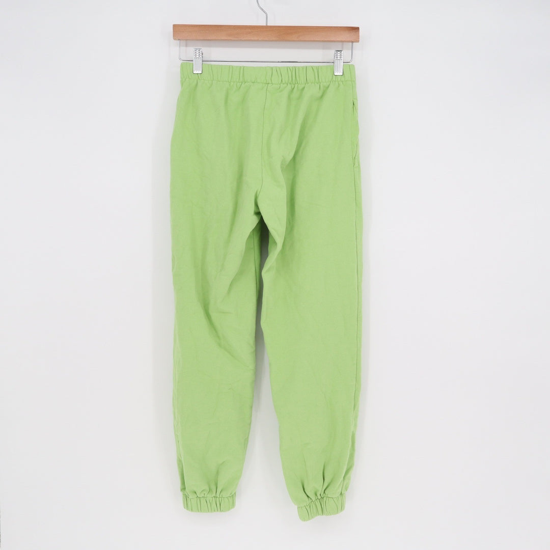 Brandy Melville Lime Green Rosa Sweatpants Joggers Fleece One Size