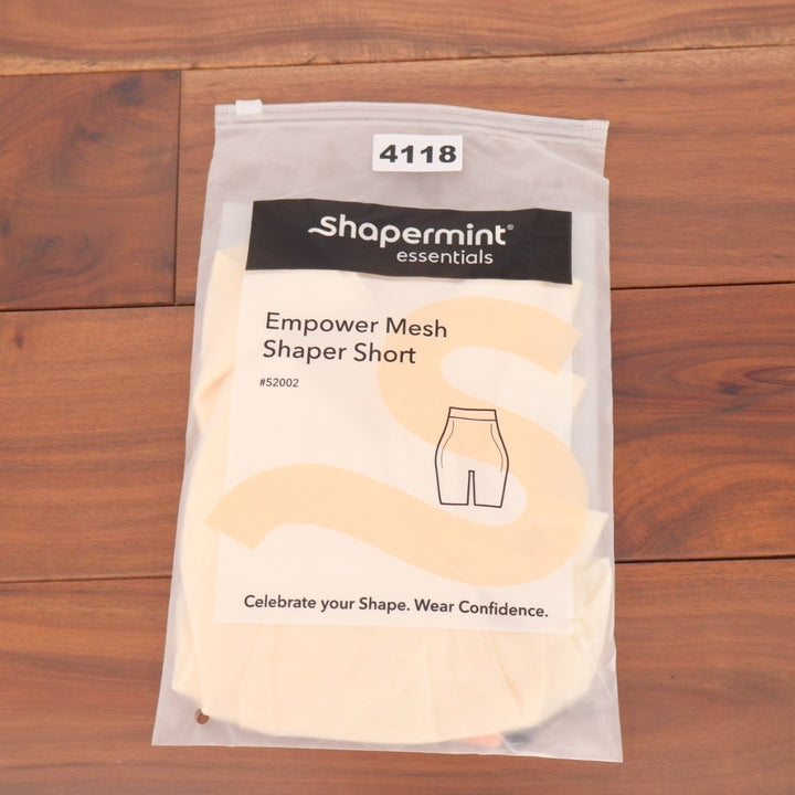Shapermint Essentials Everyday Empower Mesh Shaper Shorts Womens Medium Beige