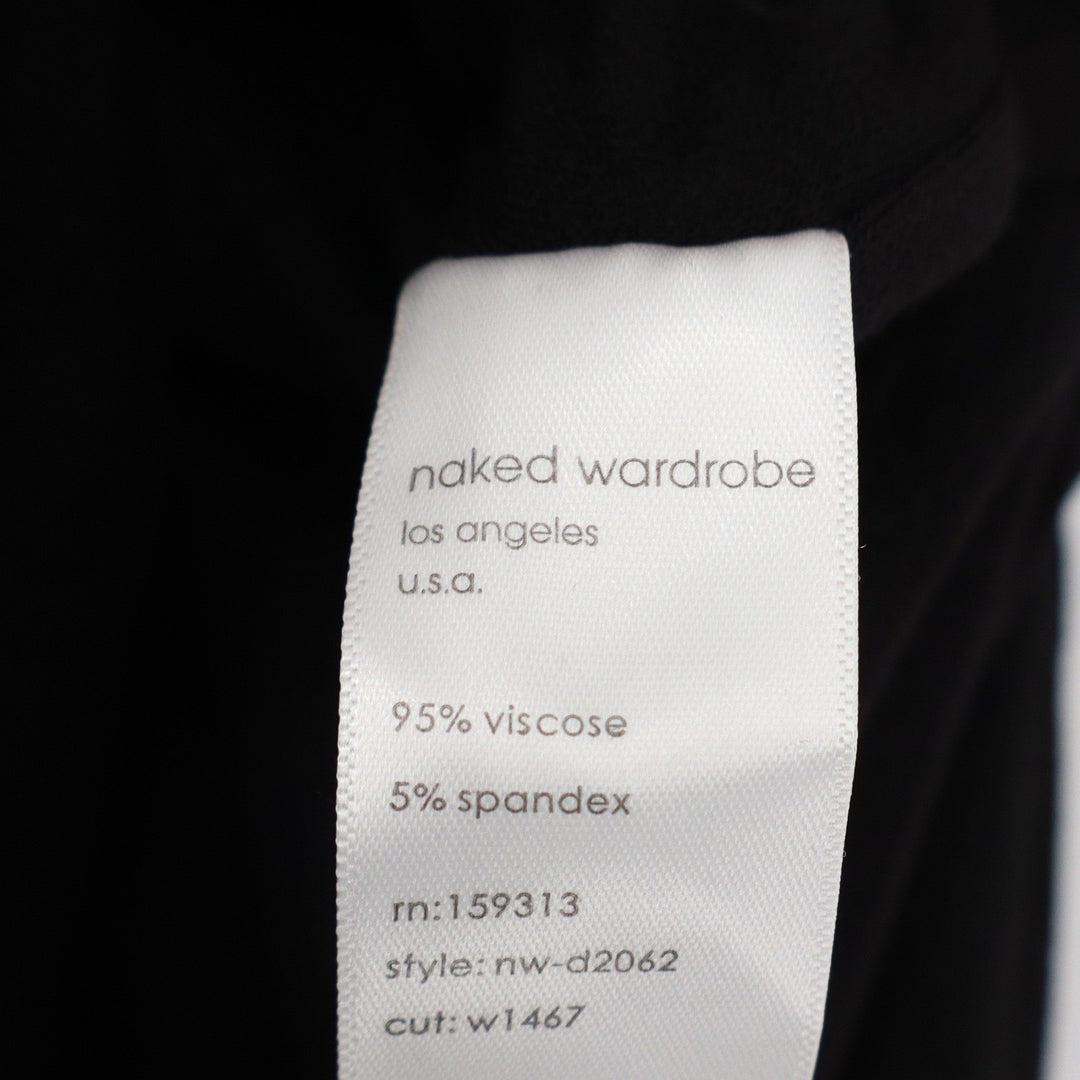 Naked Wardrobe Womens Asymmetric One Shoulder Mini Dress Black NW-D2062 Small