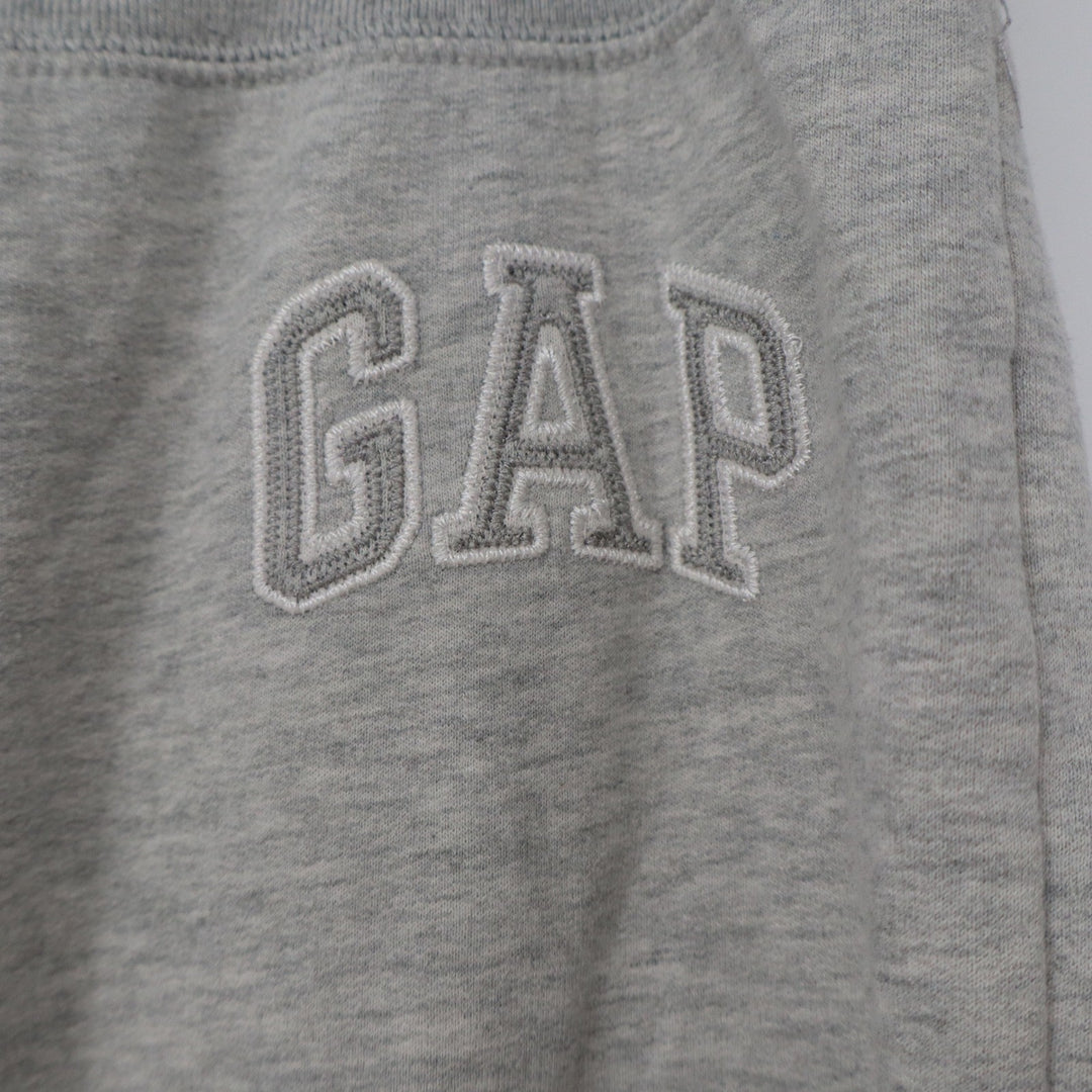 GAP Women's Heather Gray Logo Jogger Sweatpants Size S Small Drawstring Fleece