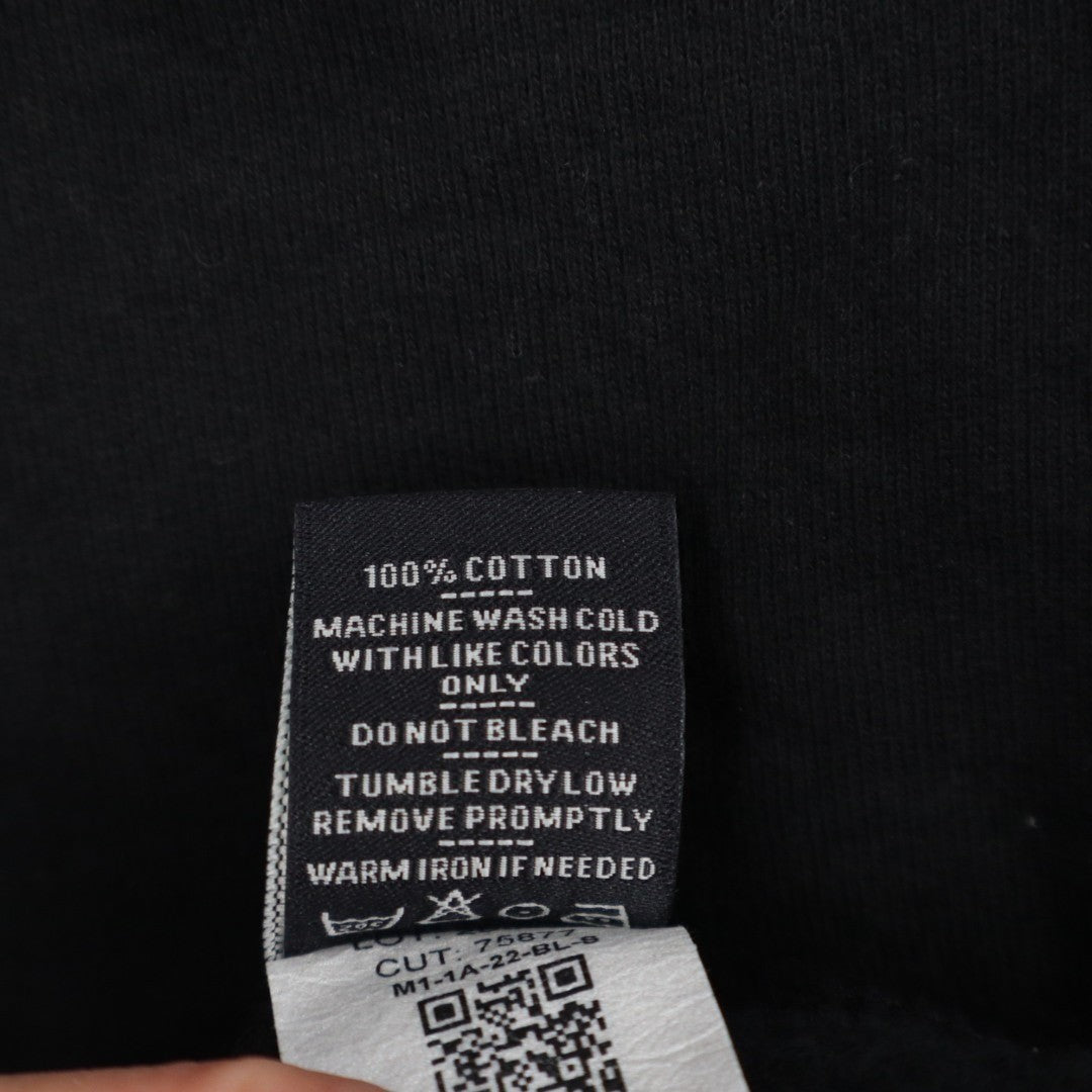 American Giant Bomber Jacket Mens Large Black Full Zip Cotton Ribbed Hem Outdoor